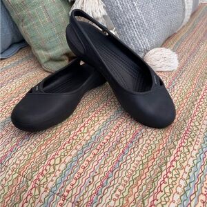 Crocs Olivia II Flats lightweight slip-on slingback strap Croslite comfort Sze 9
